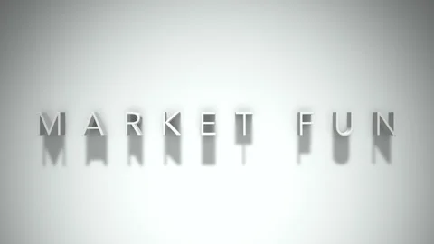 Market fun 3D title animation with shadows on a white background Stock Footage 297797196