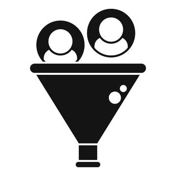 Market funnel icon simple vector. Customer target Stock Illustration