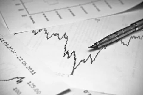 Market graph Stock Photos