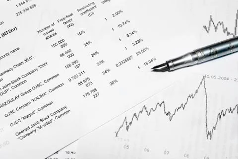 Market graph Stock Photos