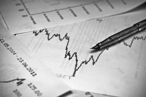 Market graph Stock Photos