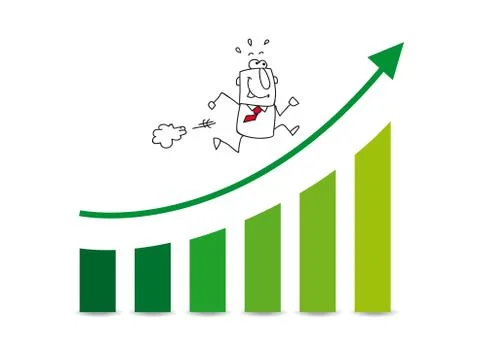 The market grows up Stock Illustration