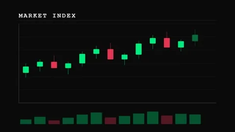 Market Index Chart Progressing Upward Demonstrating Business Performance 動画素材 334992899