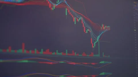 Market indicator showing trend reversal, Analyst underscores breakout with Vídeos de archivo 321122053
