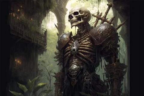 A Market In A Jungle Stock Illustration