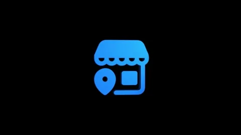 Market location 3d pin map rotating animation spinning in background Video stock 313514535