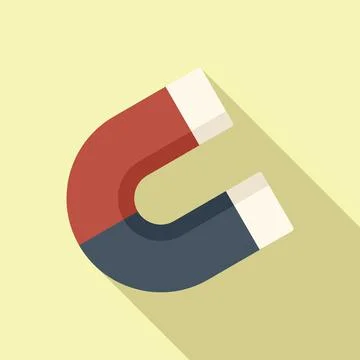 Market magnet icon flat vector. Customer target イラスト素材