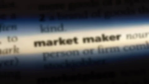 Market maker word in a dictionary. Video stock 99563404