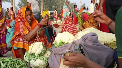 Market in Nepal Видео 73405533
