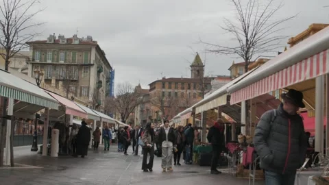 Market in Nice Stock Footage 266824053