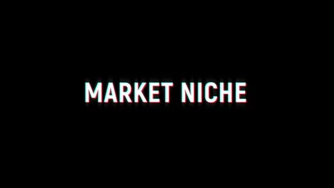 Market niche text glitch screen effect abstract media video animation Stock Footage 313001092