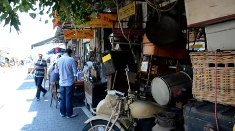 A market is in Old city Stock Footage 40646014