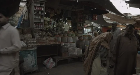 Market Pan Shot Video stock 101783557