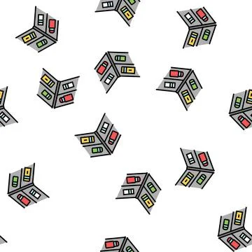 Market parking vector seamless pattern Illustrazione stock