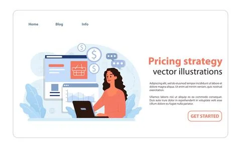 Market penetration concept. Flat vector illustration. Stock Illustration