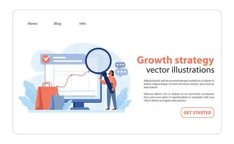 Market penetration concept. Flat vector illustration. Stock Illustration