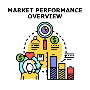 Market performance overview concept vector analysis Stock Illustration