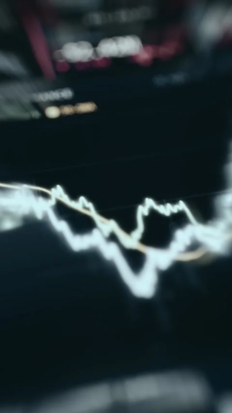 Market Performance Trend Lines Close Up Stock Footage 338331763