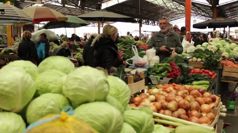 Market Place Stock Footage 32903966