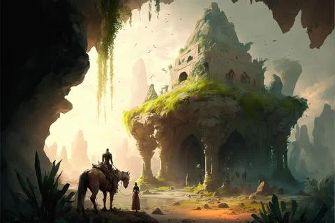 A Market On The Plains Stock Illustration