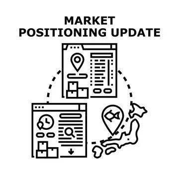 Market positioning update concept creating business strategy planning Stock Illustration