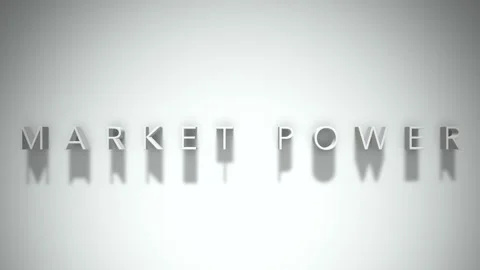 Market power  3D title animation white text on a white background Stock Footage 299636485