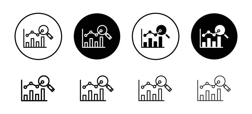 Market prediction icon vector set collection for web 库存插图