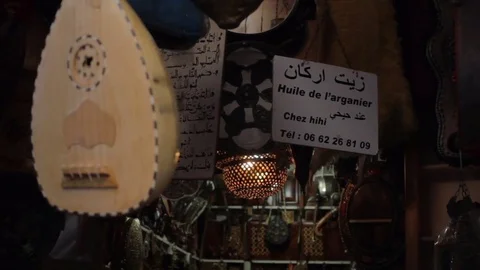 Market in Rabat, Morocco Video stock 76846476