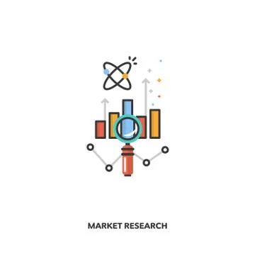 Market research concept design. Vector line design. Stock Illustration