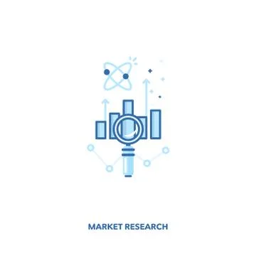 Market research concept design. Vector line design. Stock Illustration