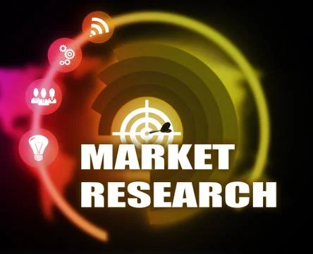 Market Research connect concept plan graphic background color Stock Illustration