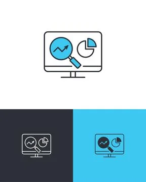 Market Research Data Analysis Icon Stock Illustration