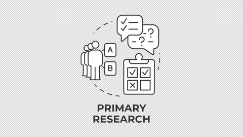 Market research frameworks line concept icons animation set Stock Footage 337774485
