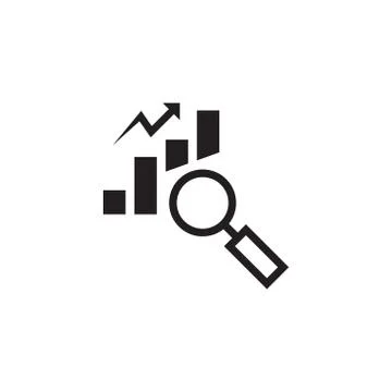 Market research vector icon design template 스톡 일러스트