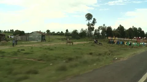 Market roadside - In kenya Stock Footage 22243732