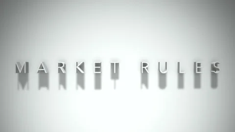 Market rules 3D title animation white text on a white background Stock Footage 299824139