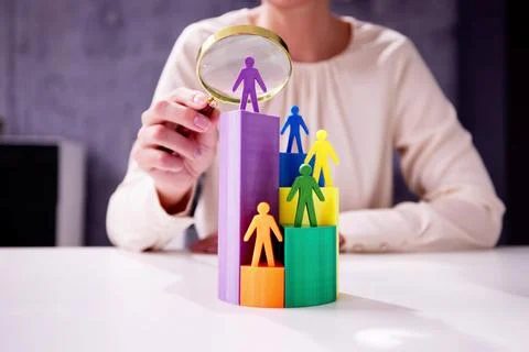 Market Segment Statistic 3D Chart Stock Photos