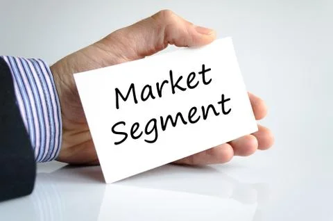 Market segment text concept Stock Photos