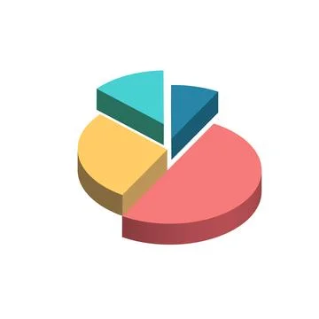 Market Segmentation Chart Icons Stock Illustration