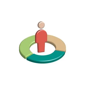Market Segmentation Chart Icons Stock Illustration