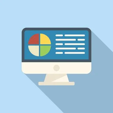 Market segmentation icon flat vector. Segment target Illustrazione stock