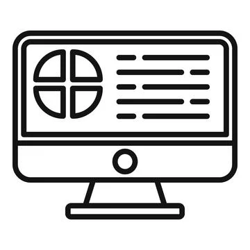 Market segmentation icon outline vector. Segment target Stock Illustration