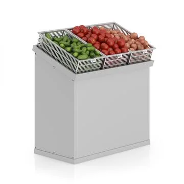 Market Shelf - Vegetables 3D Model