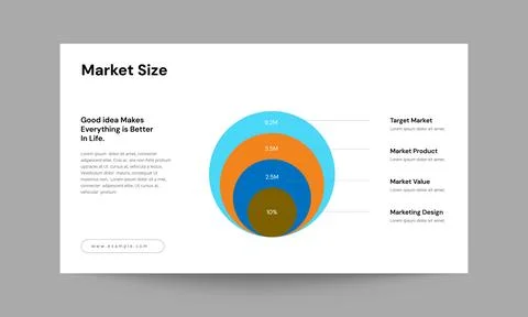 Market Size Slide Presentation Template Stock Illustration