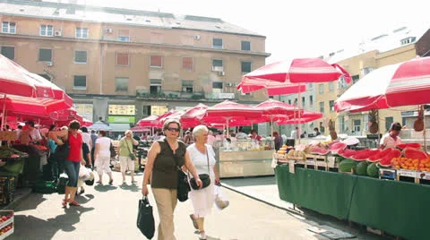 Market square Stock Footage 24798283