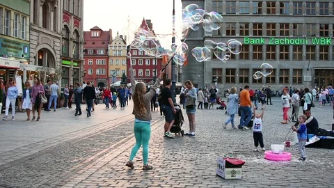 Market Square in Wroclaw Stock Footage 89859085