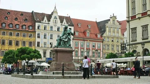 Market Square in Wroclaw Video stock 89859087