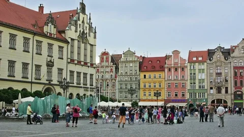 Market Square in Wroclaw Video stock 89860457