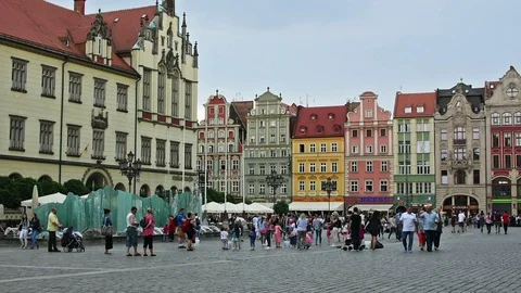 Market Square in Wroclaw Video stock 89860676