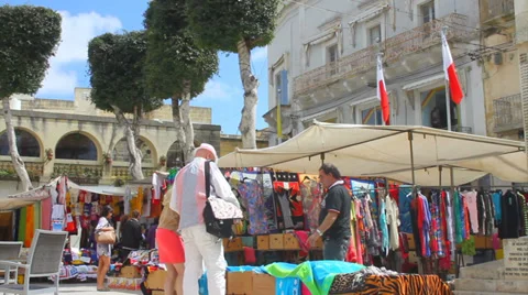 Market stall Stock Footage 37329133